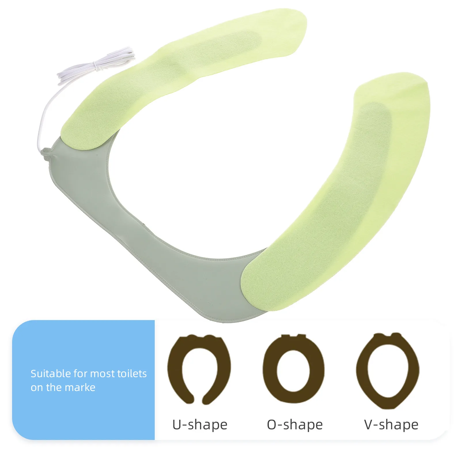 

Small Heater Toilet Seat for Winter Warmer Pad Heated Cushion Cover Green Bathroom Cushions Scented