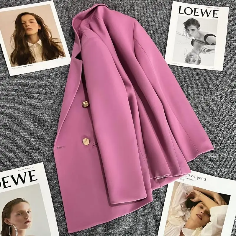 

Women'S Clothing Trend 2025 Blazer Woman Buckle Personalized Geometric Eelgant Prom Girls Tie-Waist Two-Layer Beach Bar Formal