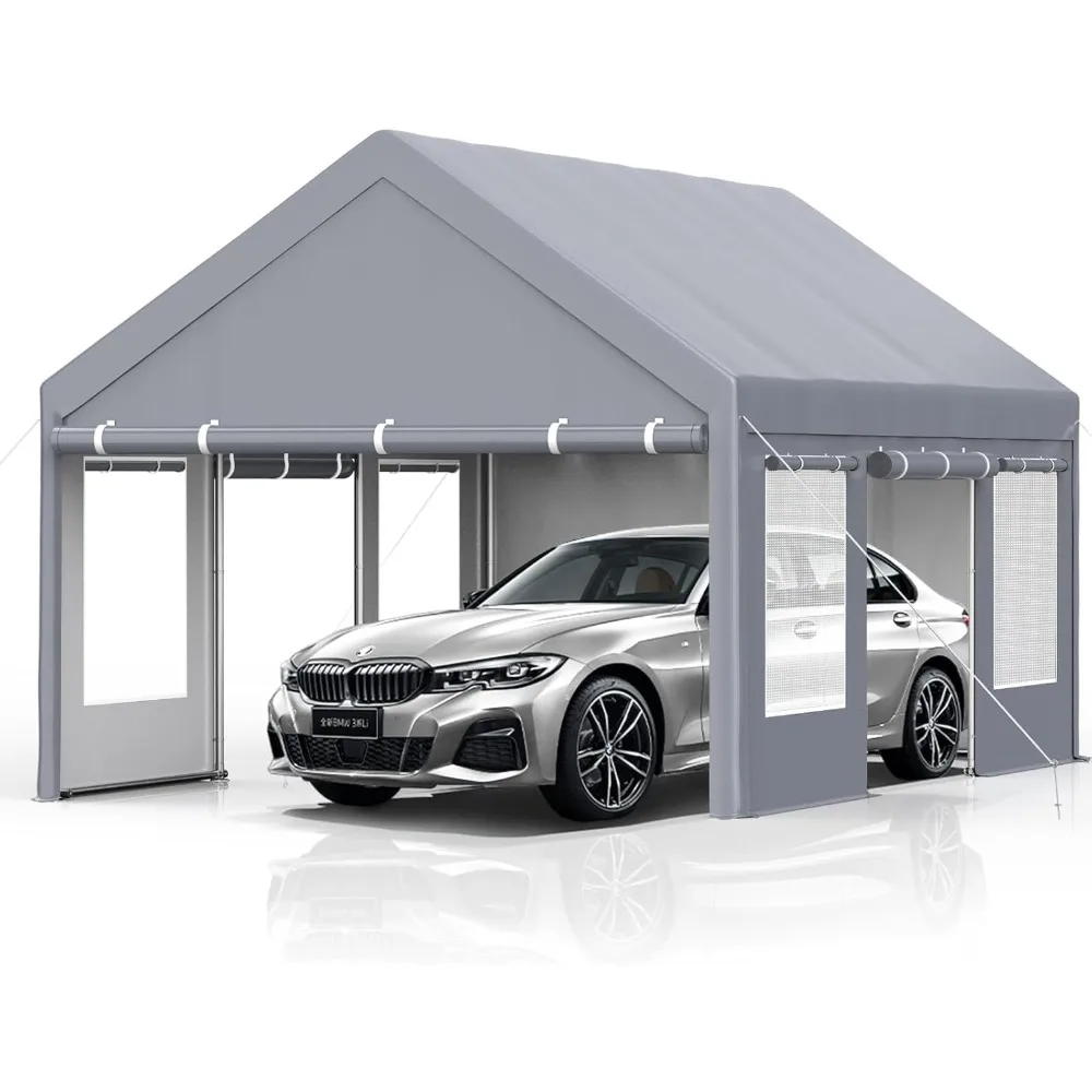 

13x20ft Heavy Duty Carport Canopy Waterproof Portable Shelter for Car, Truck, Boat, SUV, and Party with All-Season Tarp