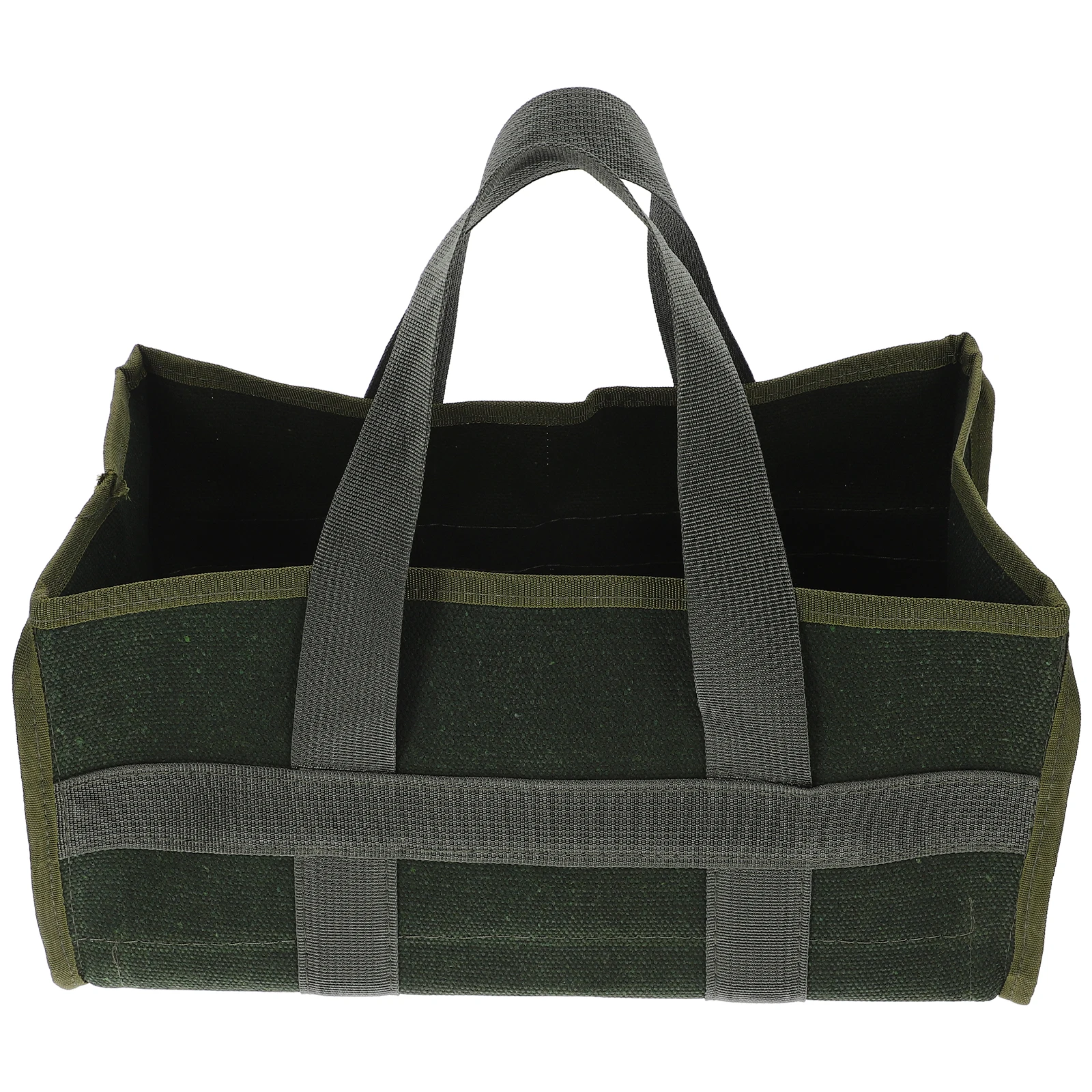 Large Capacity Tool Bag Heavy Duty Canvas Toolkit Organizer for Mechanics Electricians Car Repair Storage Pouch Dark Green Multi