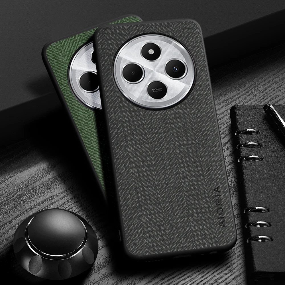 Etui do Xiaomi Redmi 14C 13 12 4G 5G Design Proste, lekkie, trwałe skórzane etui z drewna do Xiaomi Redmi 13C 4G 5G