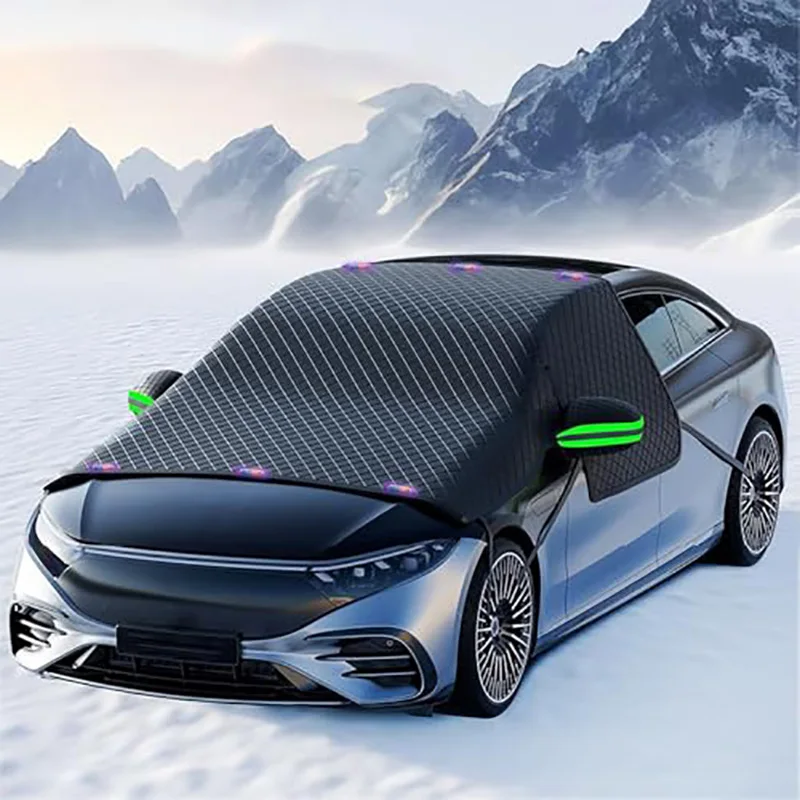 

Windshield Snow Cover Automotive Large Magnetic Windshield Frost Cover with Side Window Mirror Protector for Most Vehicle for