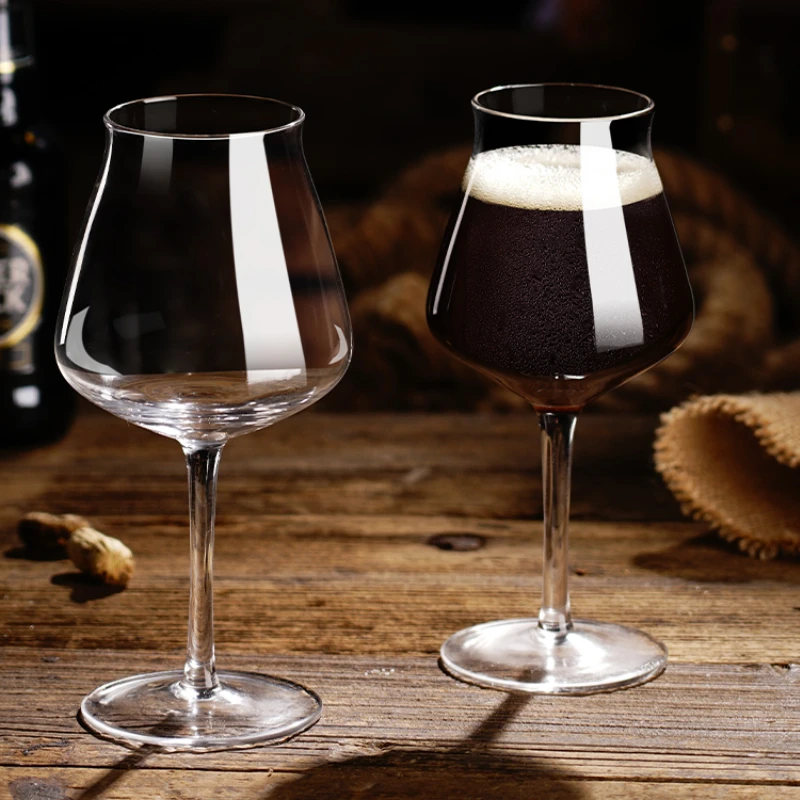 TEKU Professional Craft Beer Glass Cool Brewing Crystal Tulip Goblet IPA Special Recommend Stout Black Dark Beer Mug Wine Cup