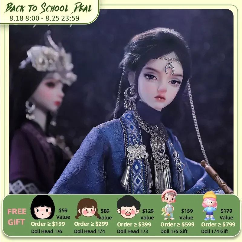 Suxi Bjd Doll 1/4 Bubo Unique Minority Miao Youth Paladin Embroidery Exquisite Collection Gift Ball Jointed Dolls Shugafairy