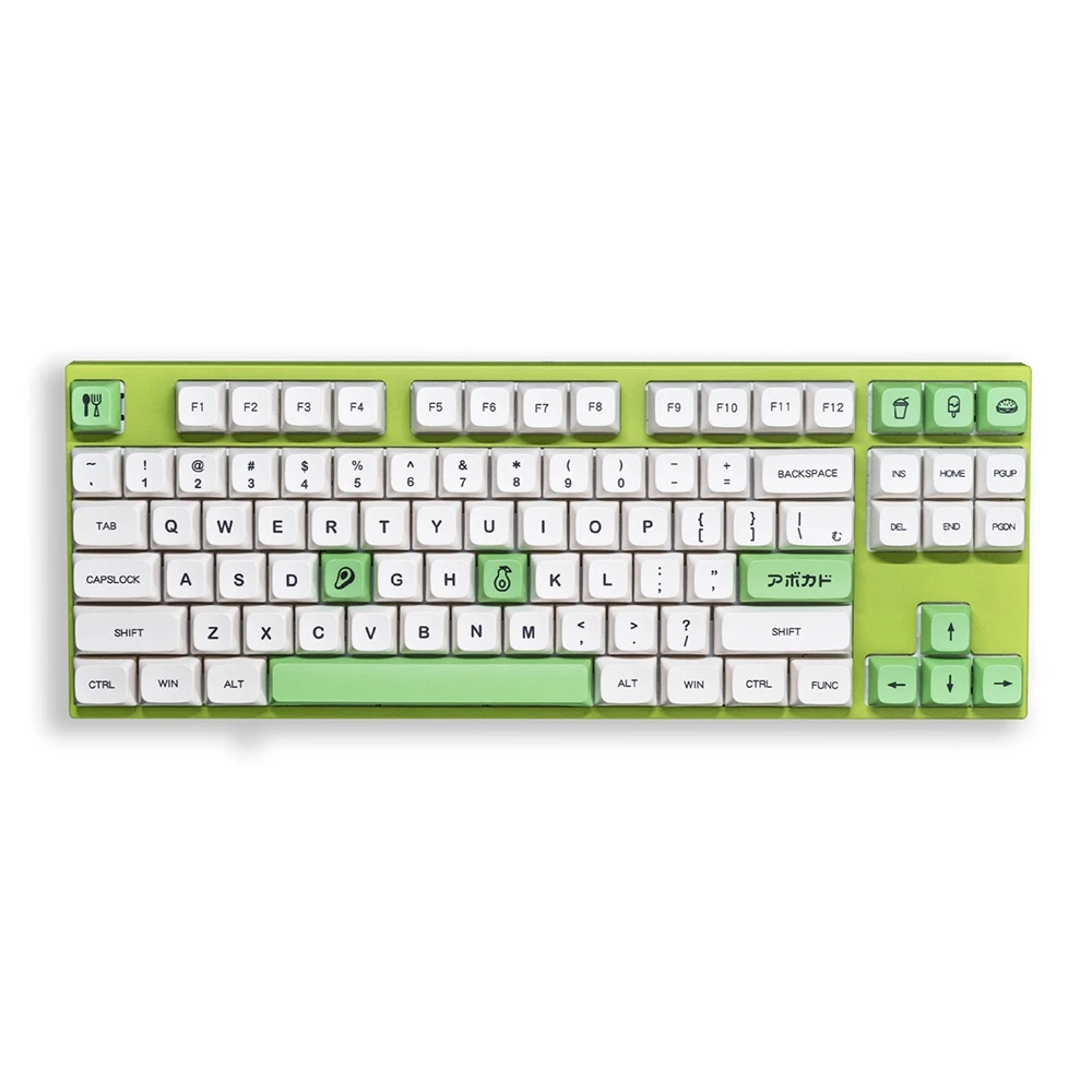 Avocado Keycaps XDA-profiel Japans PBT mechanisch toetsenbord 135-toetsenkap Melkgroen sublimatietoetsenbord