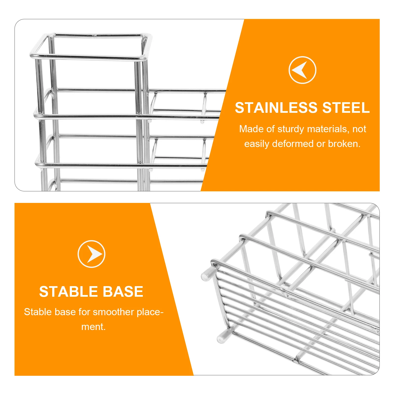 

Stainless Steel Toothbrush Holder Bathroom Storage Stand Toothpaste Makeup Brush Organizer Multipurpose Bathroom Rack