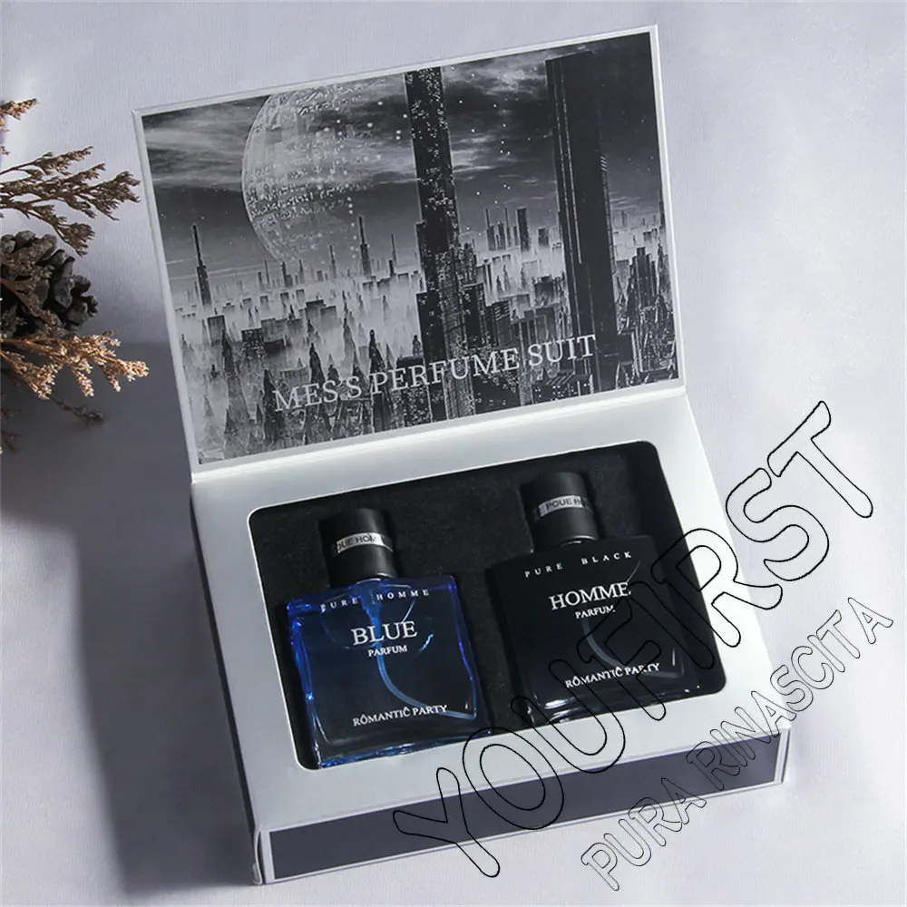 Fascination Man Perfume Gift Box 2pcs Set 60ml Men Perfumes Hombres Originales Fresh Fragrance Spray Cologne Scent Parfums Homme