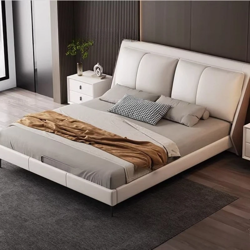 Safe Simple Bed Headboards Modern European Girls Children Double Luxury Bed Design Sleeping Letto Matrimoniale Unique Furniture