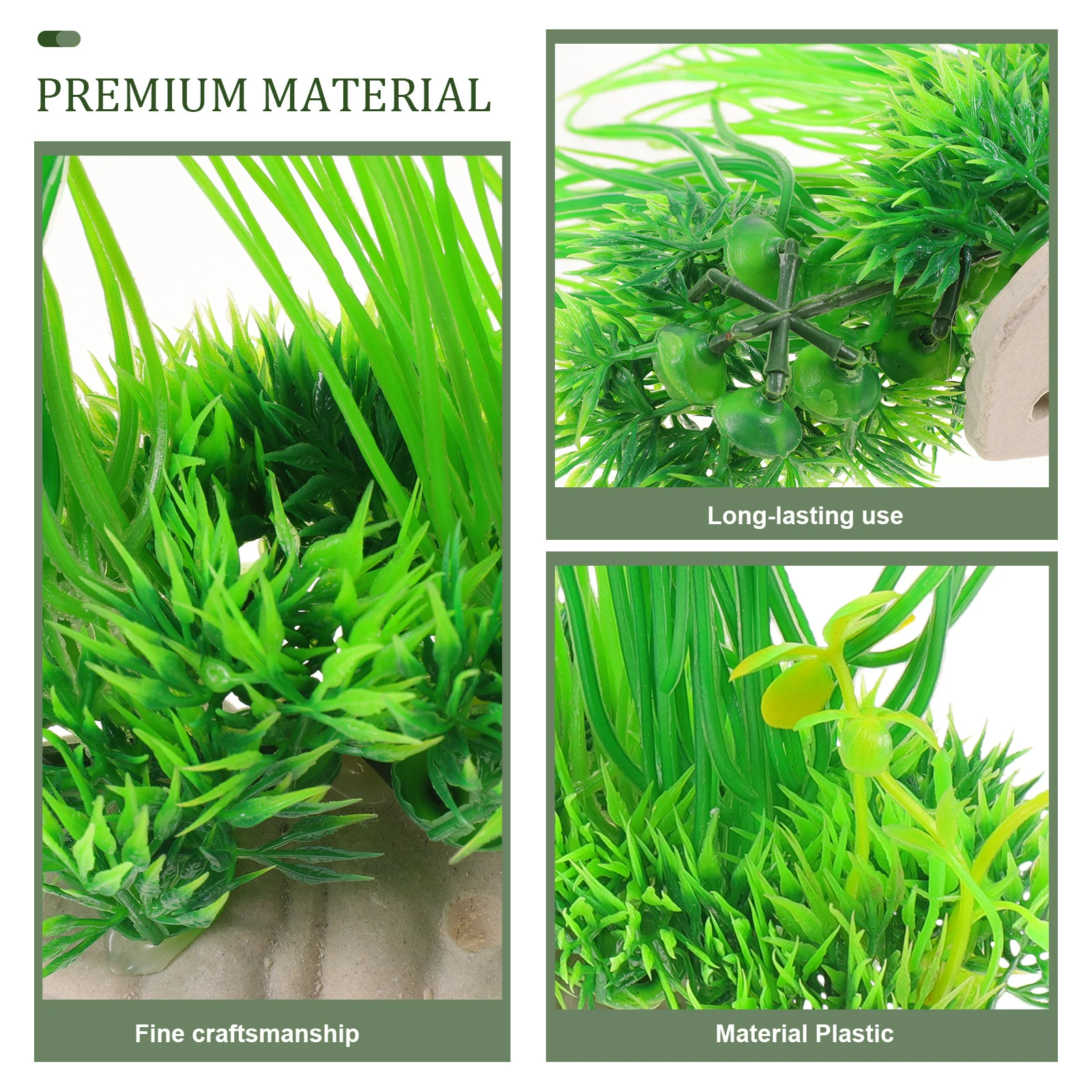 

Artificial Aquatic Plant Fake Plants for Fish Tank Aquarium Decorations Plastic Fish Tank Supplies Realistic Reptile