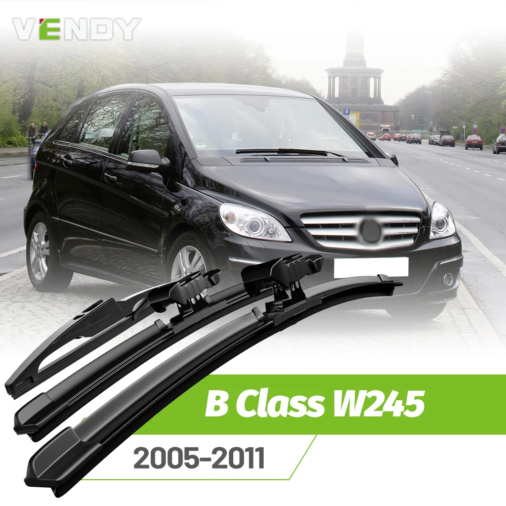 Vordere und hintere Wischerblätter-Set für Mercedes-Benz B-Klasse W245 2005–2011, Windschutzscheiben-Regenbürsten, 26 Zoll + 23 Zoll + 12 Zoll