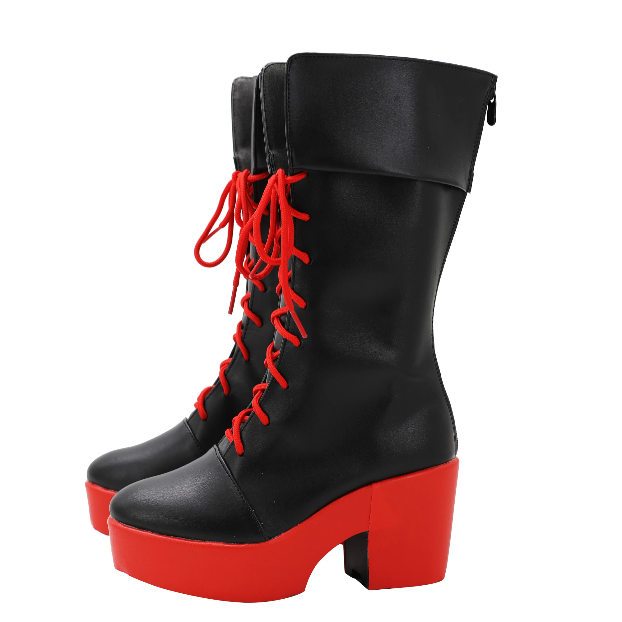 Bottes de cosplay en PU pour femmes adultes, accessoire de cosplay d'Halloween, chaussures de salle de bain LOLIVE Virtual Vtuber YouTuber, SakamMiChloe