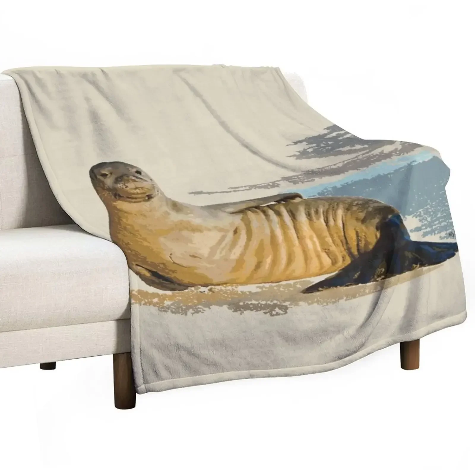 Hawaiian Monk Seal Throw Blanket Comforter Travel Blankets