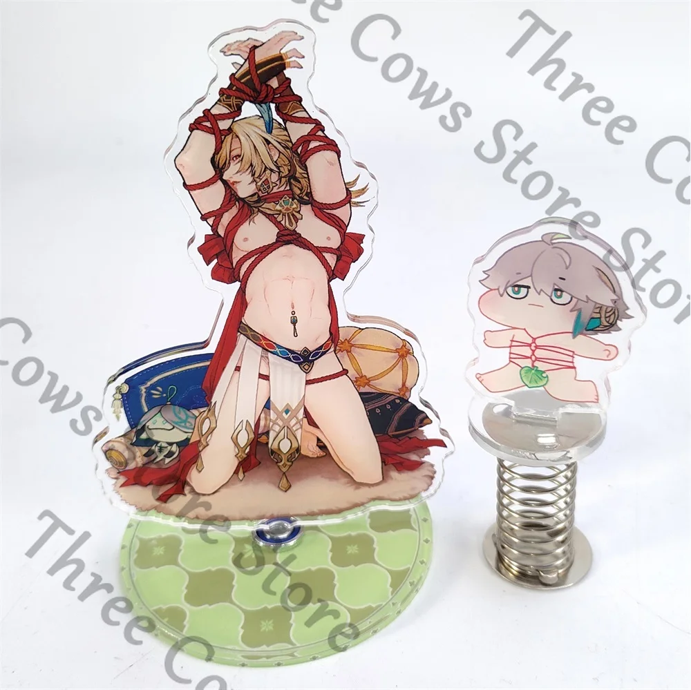 أنيمي جينشين تأثير الهيثم كافيه تأثيري الاكريليك هزة مقاتلة الوقوف الشكل الكرتون تدوير علامة حلية هدية الكريسماس عيد الميلاد #2