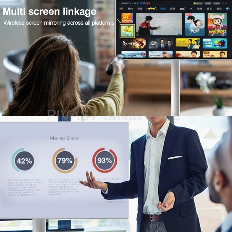 Mobilny 27-calowy zasilany bateryjnie Android 13 Smart TV Obrotowy ekran dotykowy Ruchomy tablet Przenośny bezprzewodowy odtwarzacz wideo Tiktok