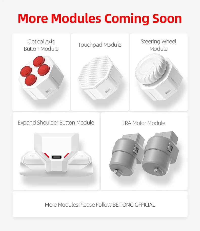 BEITONG PanGu Anpassbarer Modularer Controller Kabelloser Bluetooth-Gamepad Individualisierbarer Gaming-Controller für PC/NS2/Mobilgeräte/Steam – Detail 23