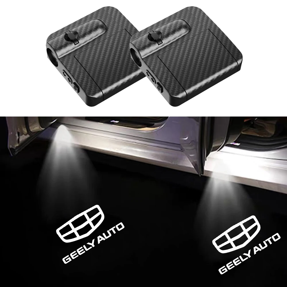 Car Door Led Welcome Night Light Wireless Projection Laser Lamp for Geely LC EC8 Atlas CK2 CK3 GT GC9 Geometry C Tugella GX3 CK