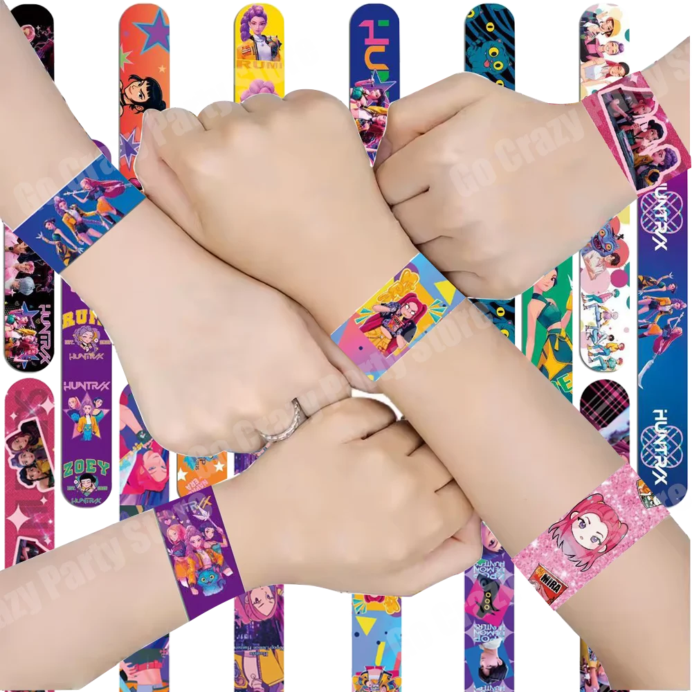 

Kpop Demon Hunters Button Bracelet Korean Anime Wristband Children's Clapping Band Education Toy Boys Girls Birthday Party Gift