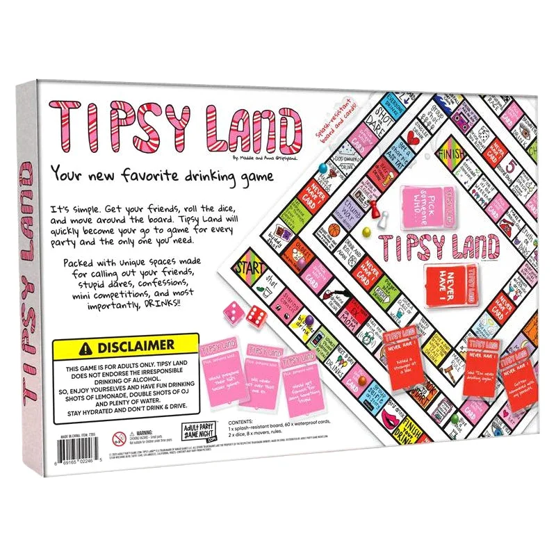 Tipsy Drinking Board Game Leather Land Drinking Games For Adults Interactive Girls Night Drinking Games Bachelorette Party Games