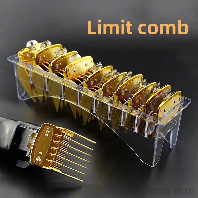 10Pcs Limit Comb Metal Clip Set For Wahl Hair Clipper Barber Accessories Pro Cutting Guide Comb Electric Clippers Guard Y0801