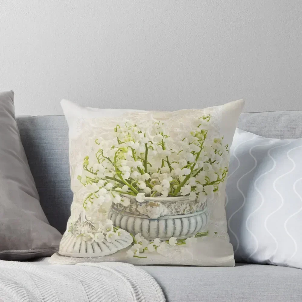 

Lily Of The Valley Throw Pillow luxury decor Sofa Cushions Covers pillow