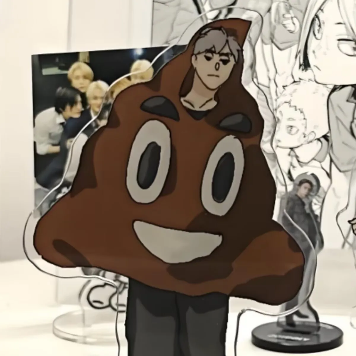 自作の「ハイキュー!!」と同じスタイル。 アクリル製スタンドサイン、卓上装飾、抽象的な手作り、安価な装飾