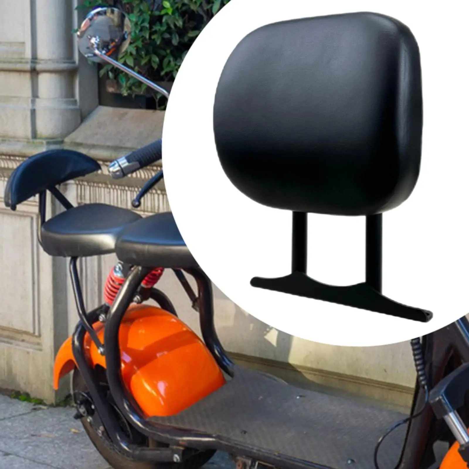 Motorcycle Rear Backrest Modified Easy Installation Professional Wear Resistant Soft Cushion Practical Multifunction Spare Parts
