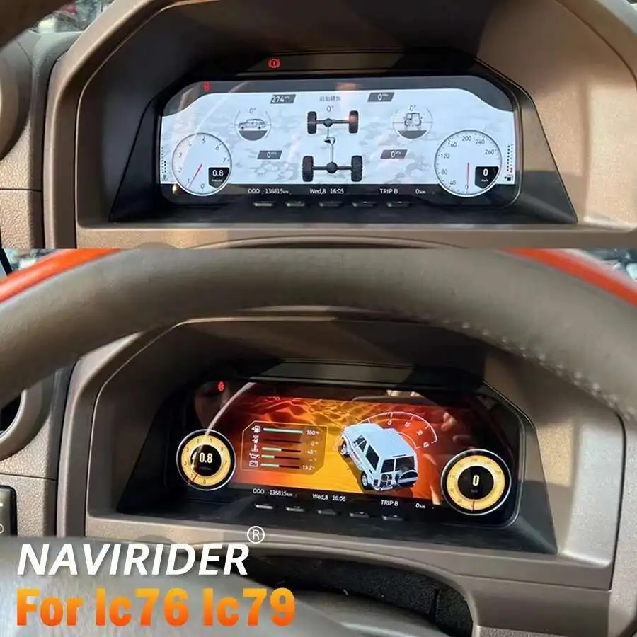 

Car LCD Instrument For Toyota Land Cruiser 70 75 76 Lc70 LC75 Lc76 LCD Panel Cluster Map Multiple Colorful UI High Display