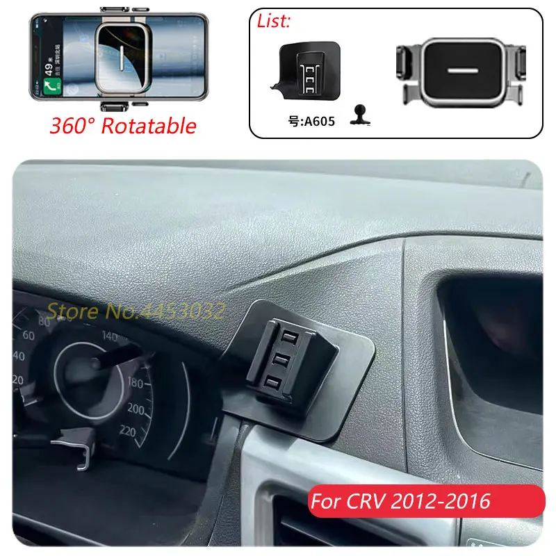 1 Suit Car Phone Holder For Honda CRV 2012-2016 Air Outlet Rotatable Stand Mounts One-handed operation Bracket Accessories