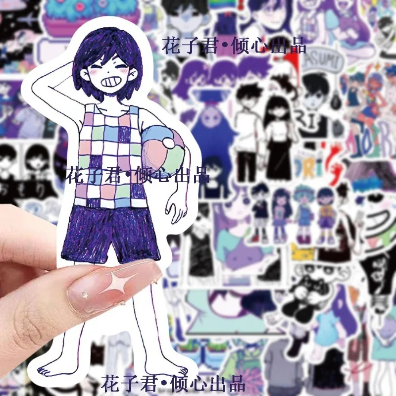 สติกเกอร์ตกแต่งลายกราฟฟิตี้สร้างสรรค์ลายการ์ตูนโอโมริ 50 ชิ้น