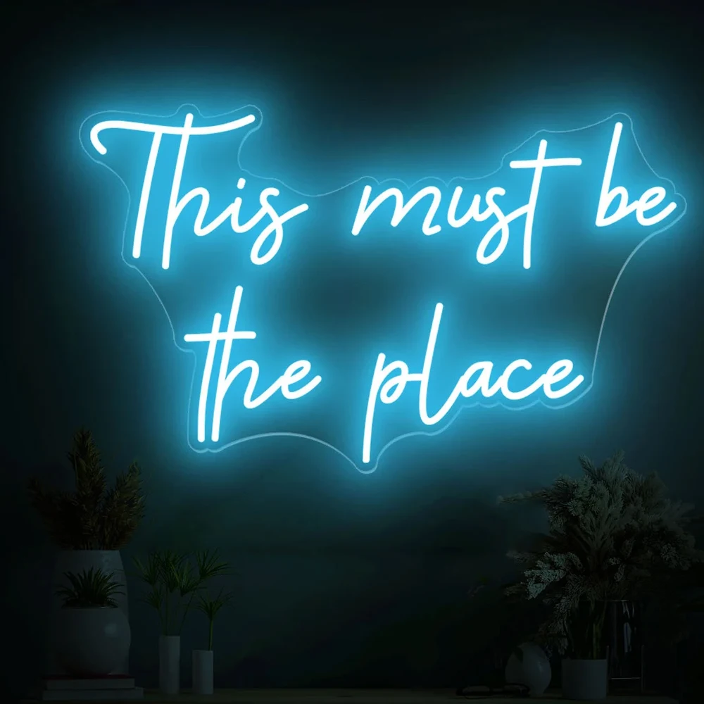 This Must Be The Place Neon Sign Lights Gaming Room Decor Bedroom Cafe Bar Club Birthday Party Neon Light Led Signs Decor Wall