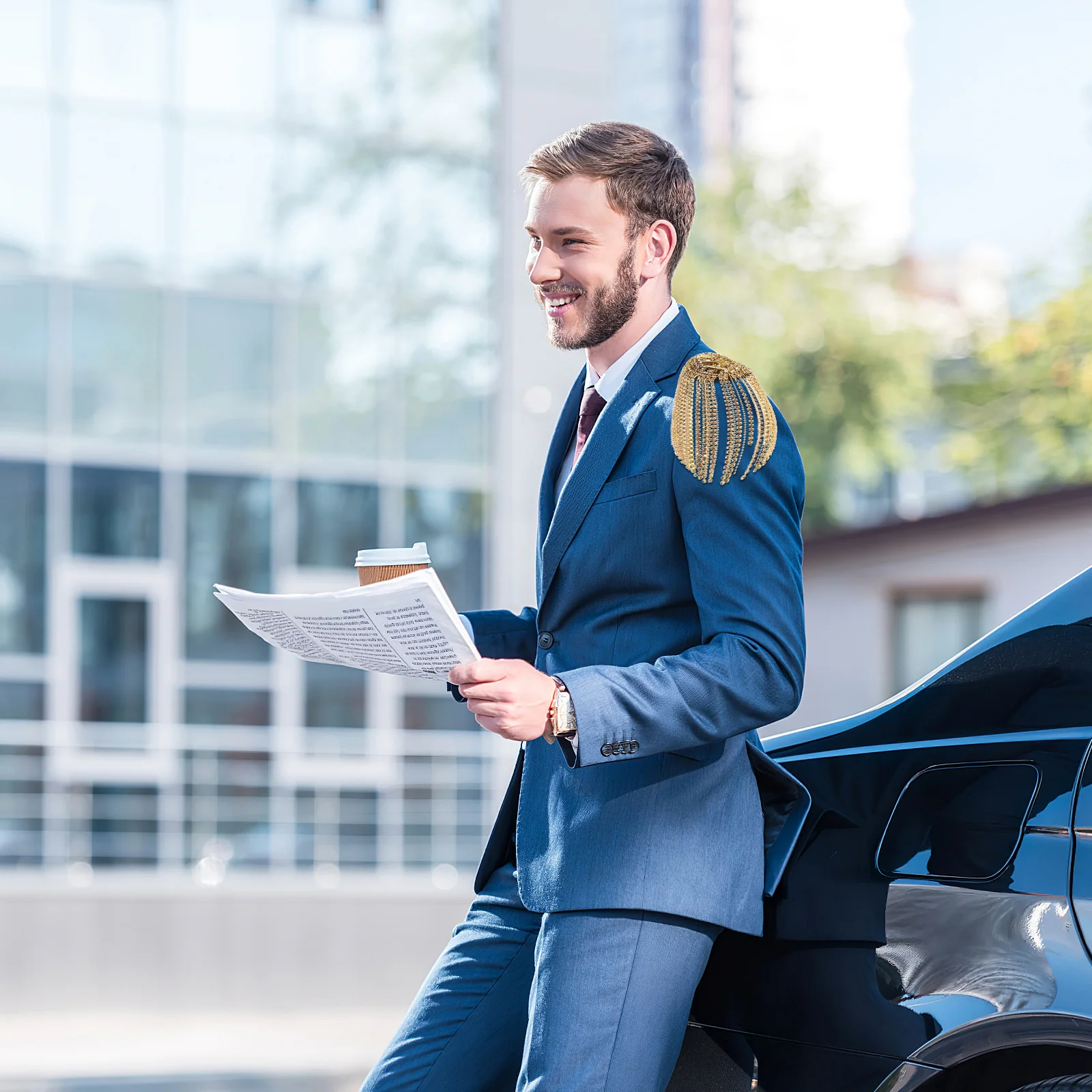 1Pair Suit Tassel Epaulet Rhinestone Shoulder Board Decorative Fringe Epaulet Shoulder Mark Suit Accessory Stage Costume