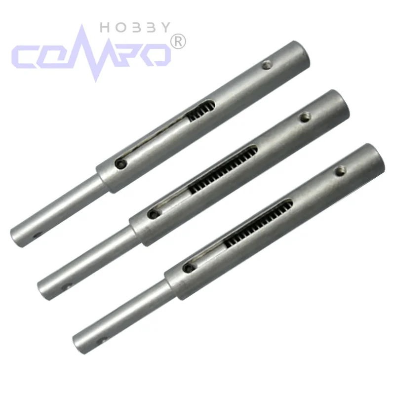 Jambes de train d'atterrissage Anti-Vibration légères en alliage d'aluminium, tige droite d'amortisseur pour modèle d'avion RC, accessoire de pièce, 3 pièces