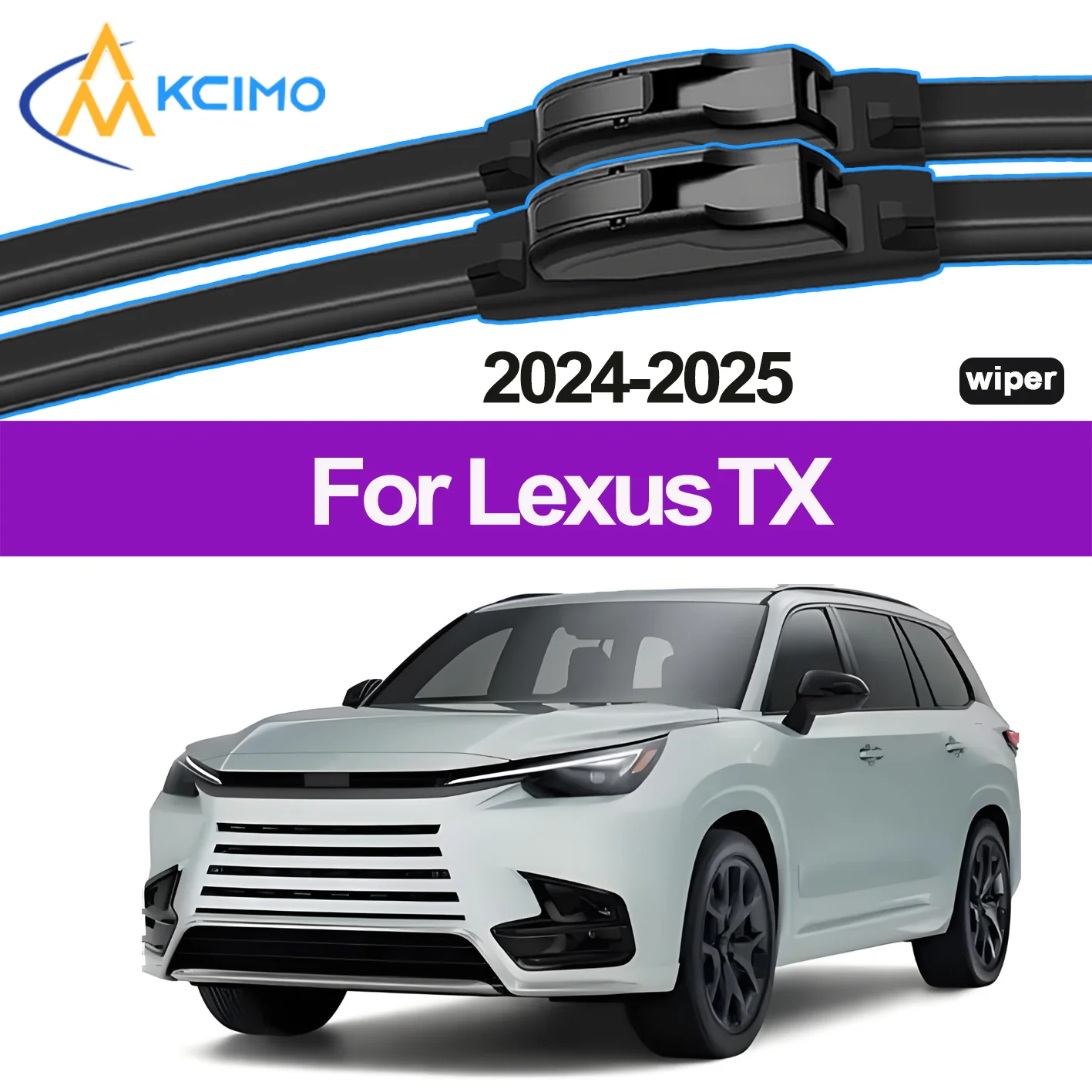 

2pcs Quality Windscreen Silent Black Car Rain Brush Suitable for Lexus TX AU10 2024-2025 Front Windshield Auto Wipers Blade