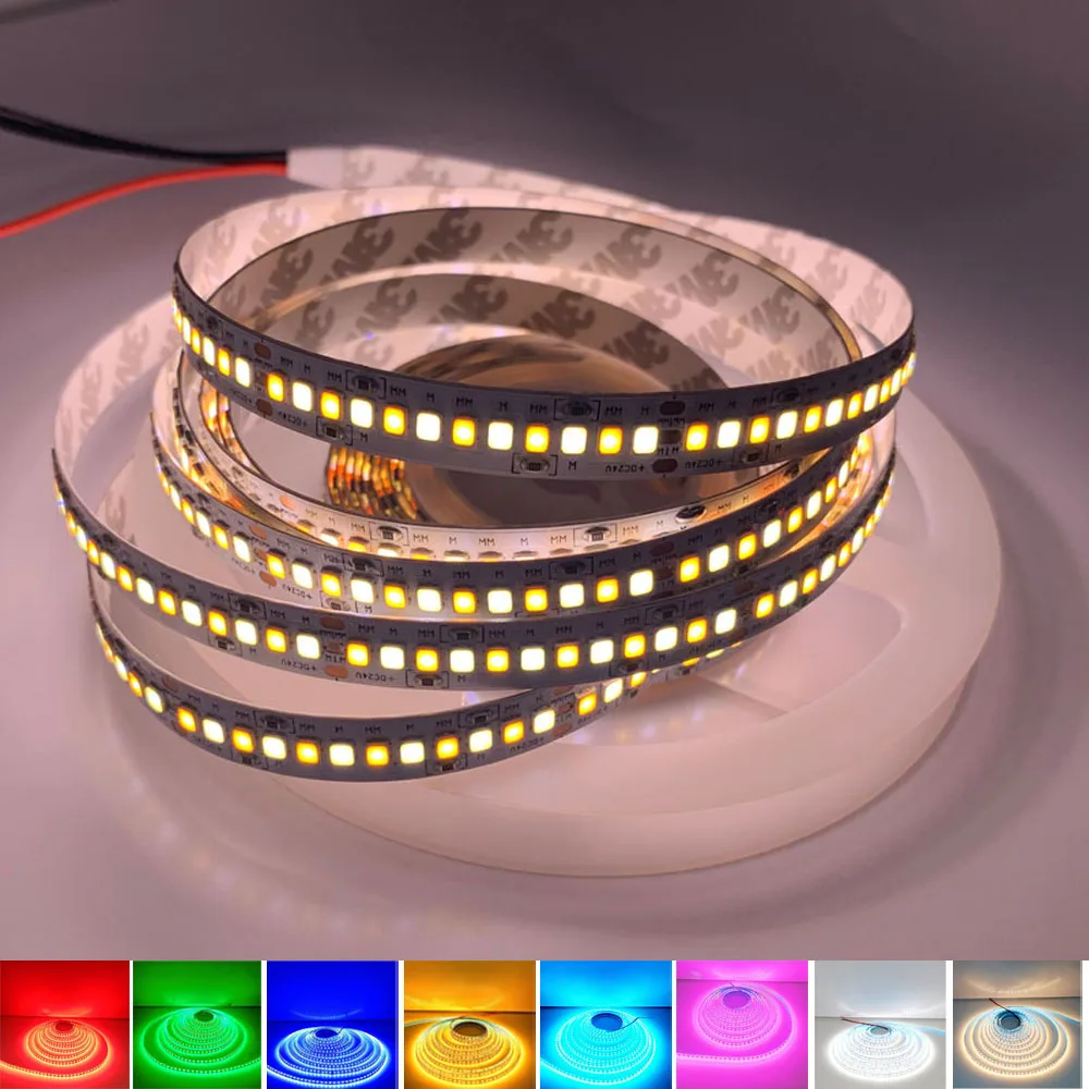 1800lm/m  High CRI 80+ 5m 1200 LED 2835  SMD LED 12V  24v   lights strip Flexible Llight 240 led/m LED strip White Warm white