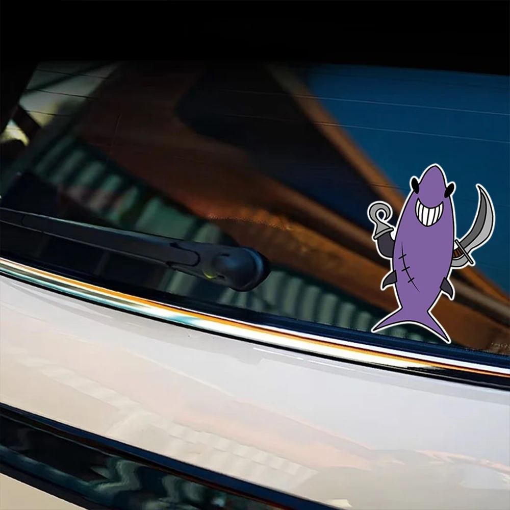 Girls Und Panzer Shark Team Logo Car Sticker Windshield Bumper Moto Sunscreen Custom Carving Vinyl Decals Decoration Accessories