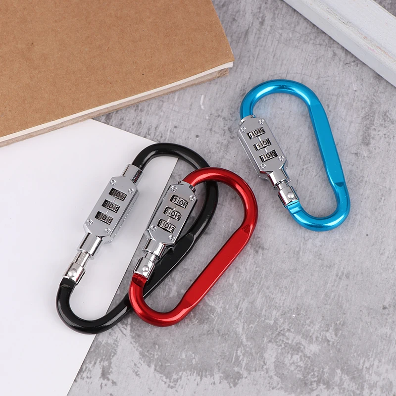 

Aluminum Alloy D-type Lock Bicycle Helmet Anti-theft Hook Waterproof Multi-functional Small 3 Dial Password Padlock Tool