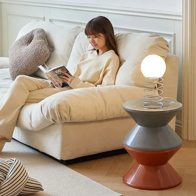 Modern Creative Plastic Stool for Living Room, Children's Play Area or Vanity Area, Multifunctional Storage Bench shoe stool