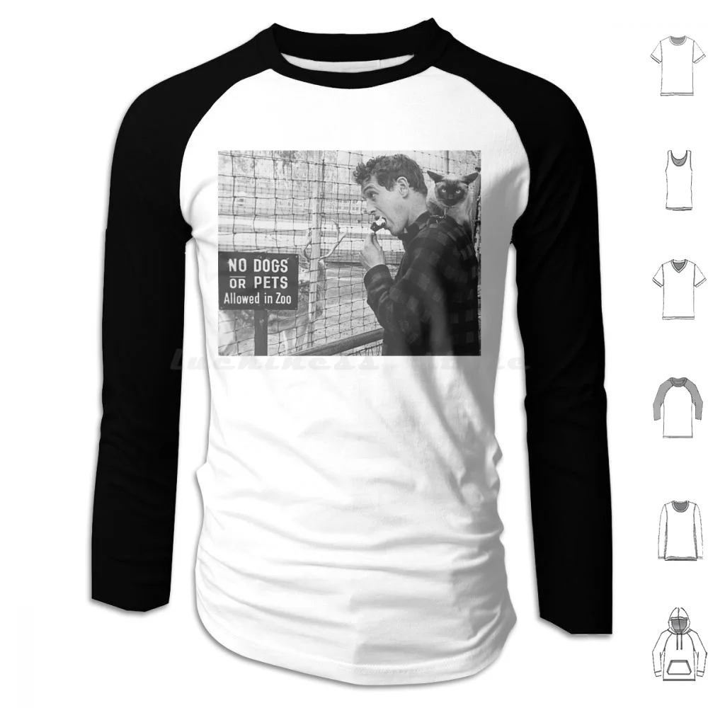 

Paul Newman & Cat Hoodies Long Sleeve Paul Newman Cat Old Hollywood Classic Hollywood Glamour Movie Star Old Movies