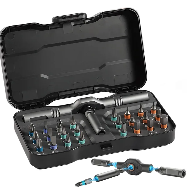 VMAN 24in1 Multifunction Ratchet Screwdriver Set Multi Magnetic Bits Mini Repair Tool Kit Household Tool For PC & Desk Etc. VMAN 24in1 Multifunction Ratchet Screwdriver Set Multi Magnetic Bits Mini Repair Tool Kit Household Tool For PC & Desk Etc.