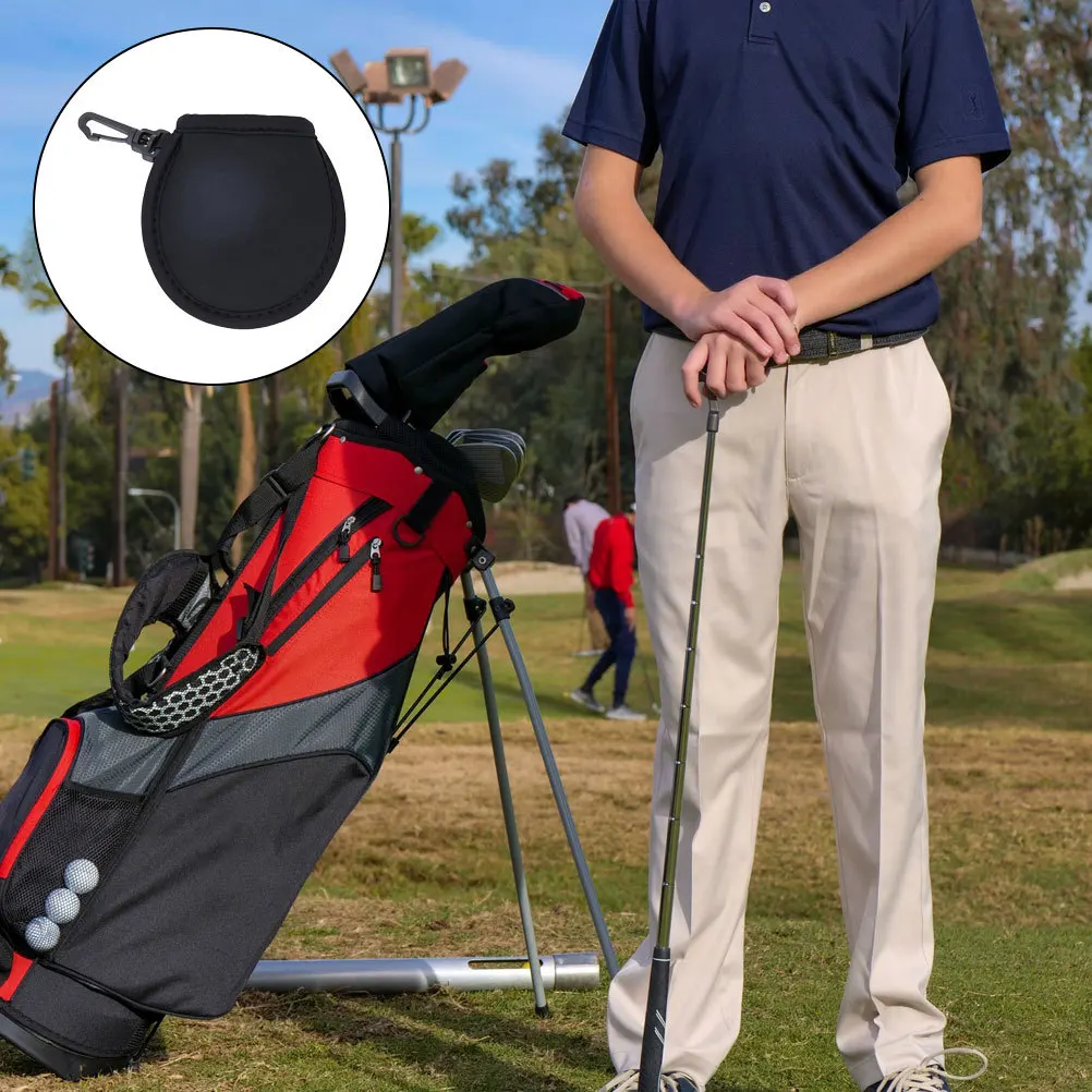 

4Pcs Golf Ball Wiping Bag Neoprene Waterproof Multi-Function Portable Golf Balls Cleaner Pouch Protector Holder Supplies