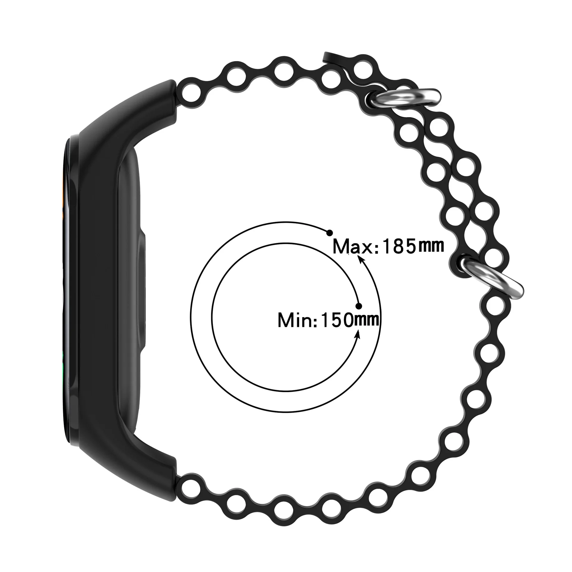 Cinturino in silicone marino monopezzo per Xiaomi Miband 3/4/5/6/7 Cinturino tutto in uno in silicone multicolore oceano