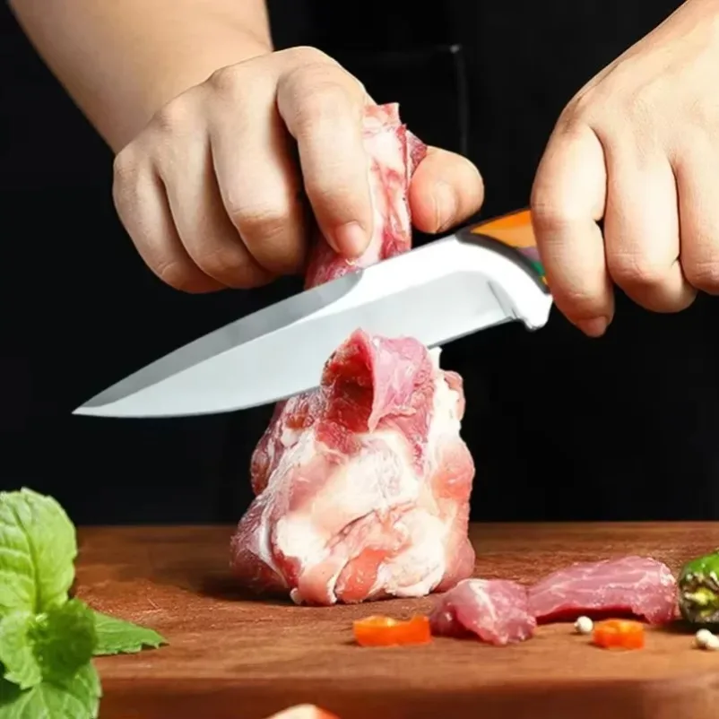Stainless Steel Kitchen Knife Chef Boning Knife Meat Vegetables Fish Filleting Knife Peeling Fruit Butcher Knives Wooden Handle