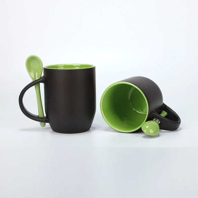 Diy Outside black In color mug Color Changing Mug,custom your photo on Tea cup,unique Ceramic Coffee Cup best gift for friends