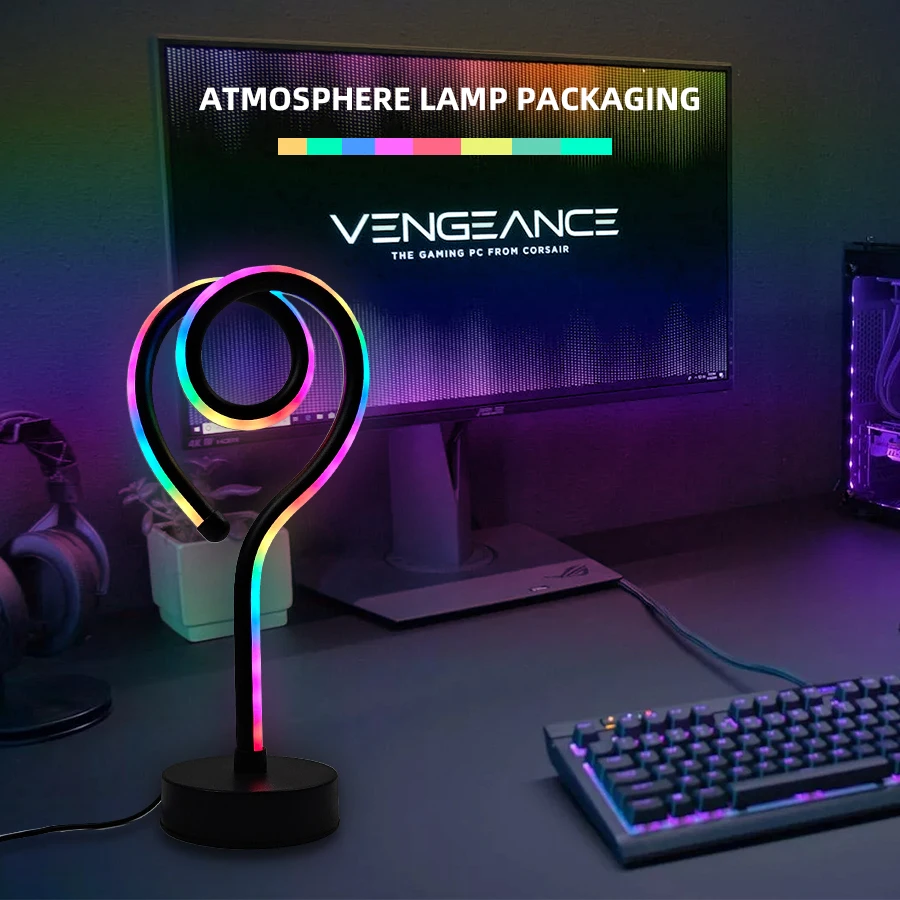 

1 PC modern and minimalist desktop table lamp, with a USB button that offers 36 mode changes, suitable for a variety of room typ