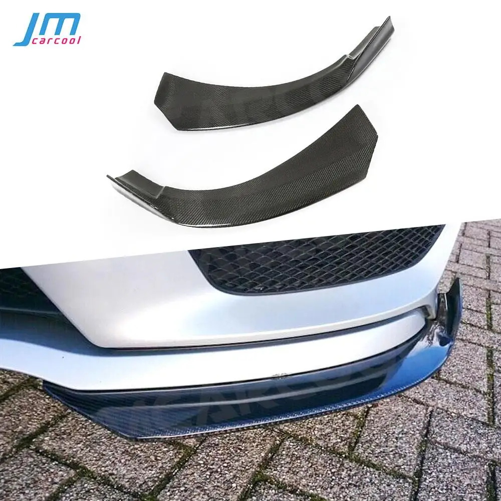 Carbon Fiber Front Lip Splitters Spoiler Side Canards Flaps for Mercedes A Class W176 A180 A200 2013-2019 FRP Head Bumper Aprons