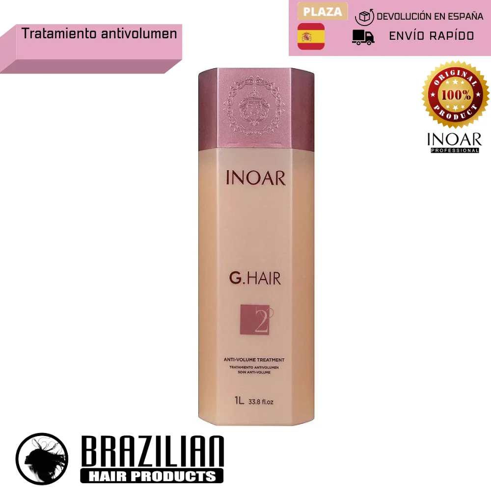 HAL8 New INOAR PROFESSIONAL - G-Hair Keratin Smoothing System - STEP 2 ONLY: Treatment (33.8 fl. Oz.)