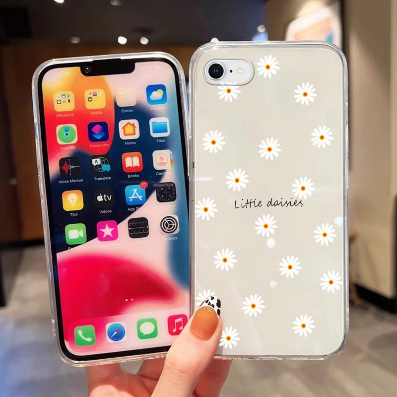 For IPhone 6 6S 8 6 Plus XR X XS XS Max SE 2022 SE 2020 7 8 Plus 7 Plus Phone Case Luxury Flower Plants Artistic Clear TPU Shell