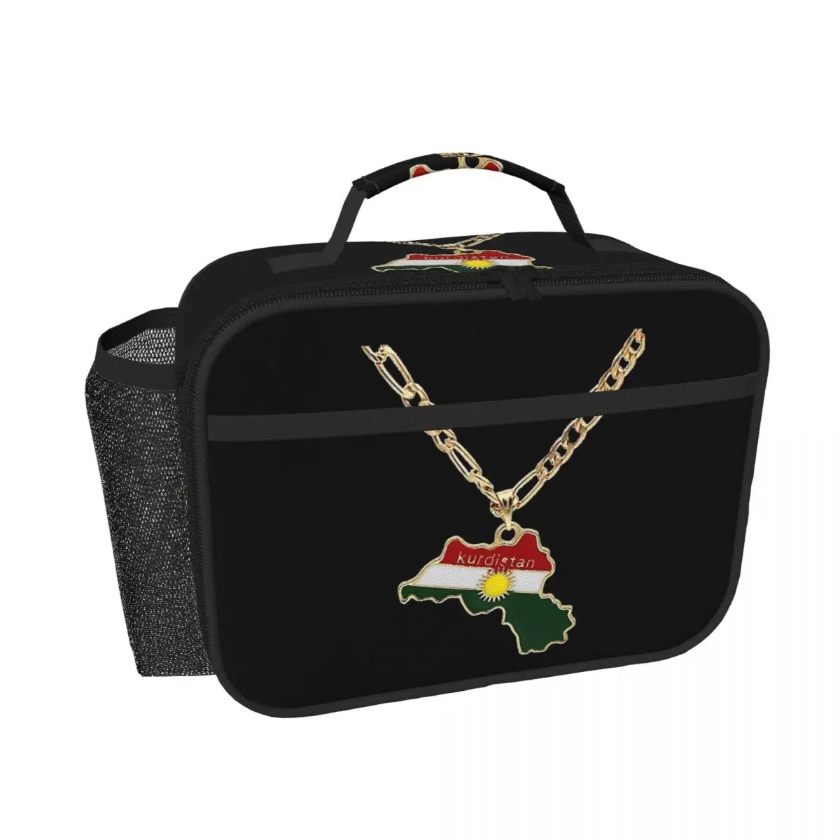

Kurdistan Flag Insulated Lunch Bag for Women Children Portable Food Boxes Thermal Lunch Box Tote