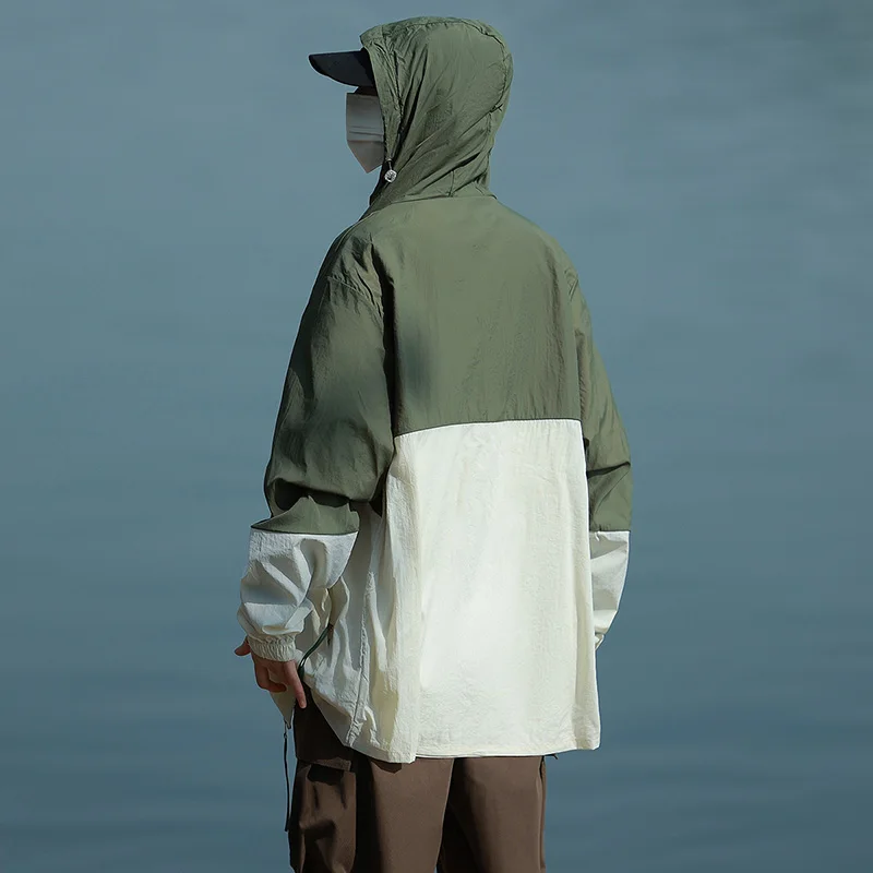 

Легкая дышащая одежда из ледяного шелка для защиты от солнца на открытом воздухе, серия Summer Mountain, функциональная, с цветными вставками под кожу