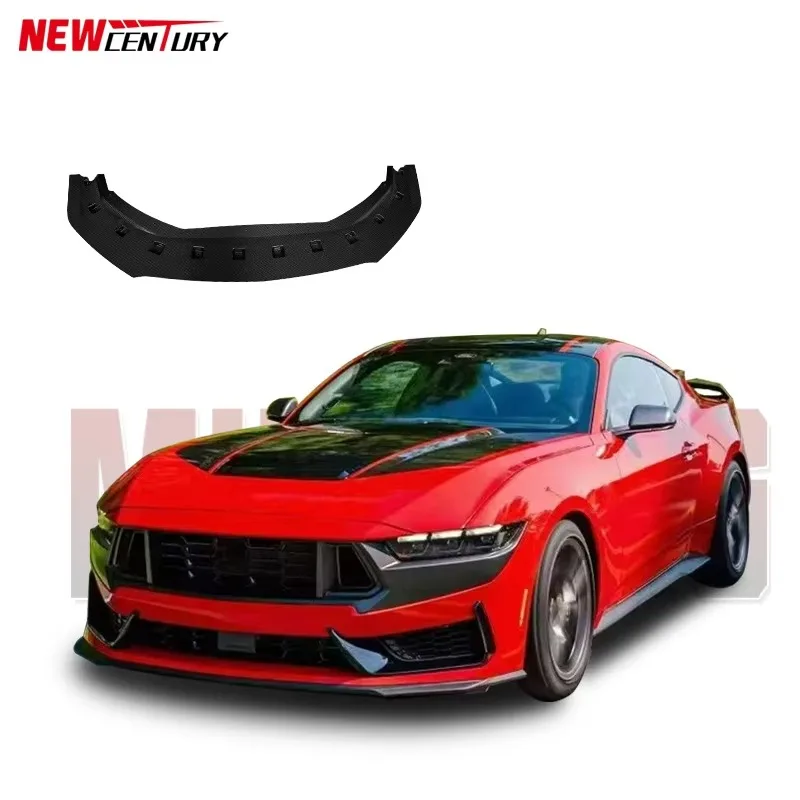 For Mustang Carbon Fiber Front Shovel for 2024 Ford Mustang Modified Carbon Fiber Front Shovel Front Lip Spoiler